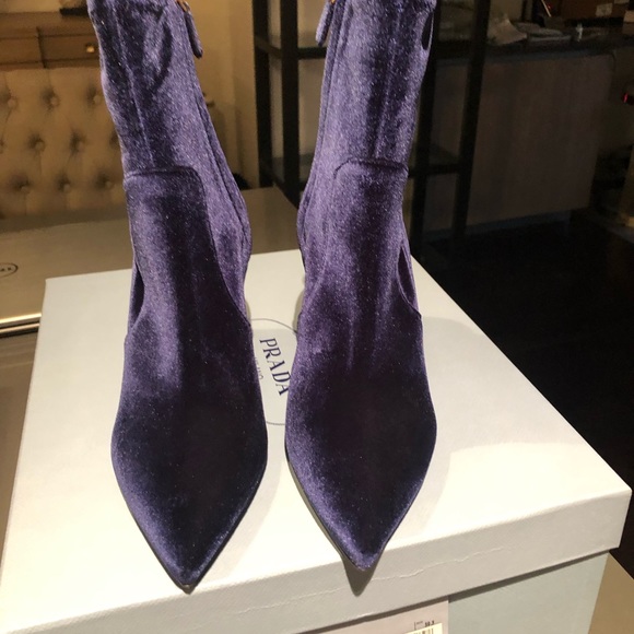 Prada Ankle Boot - Velvet navy blue - Picture 5 of 7